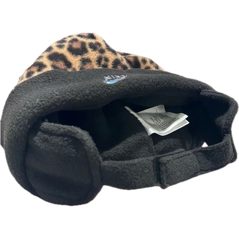 Nike Trapper Hat Mitten Set Infant Black Leopard Print NEW 1A2951-023